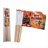Halloween Flag Hand-held Stick Flags 5x8 Inch Pumpkin Smile Mini Flag Halloween 10 PcsMini Hand Held Stick Flags Halloween Party Decoration