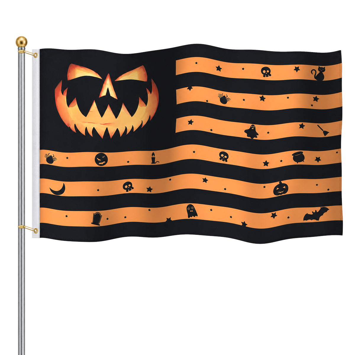 Halloween Flag Outdoor Magic Themed Halloween Yard Flag 3x5 Ft, Spooky Witch Magic Decorative Garden Banner for Outdoor Yard Lawn Porch