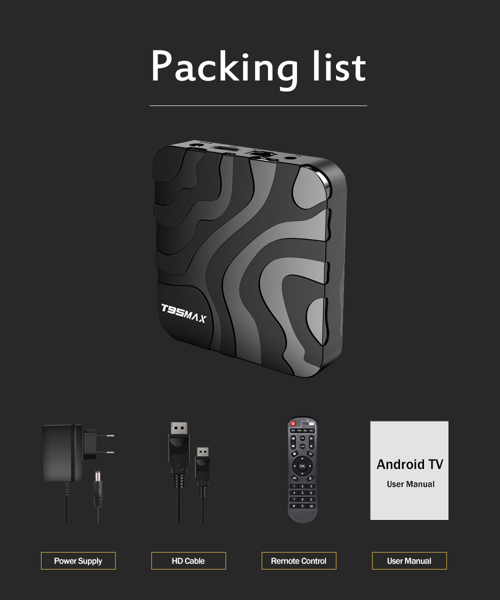 Newest T95 MAX Android 12 TV‑Box, Allwinner H618 Processor, Dual‑Band 2.4G+5G WiFi, 4K High‑Definition Android Streaming Media Player Set‑Top‑Box