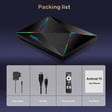New R69 Plus Smart TV Box, Android 14 OS H728 Processor, 2.4G/5GHz Dual Band‑WiFi, 4K 8K Ultra‑HD Video Player Android Set‑Top Box
