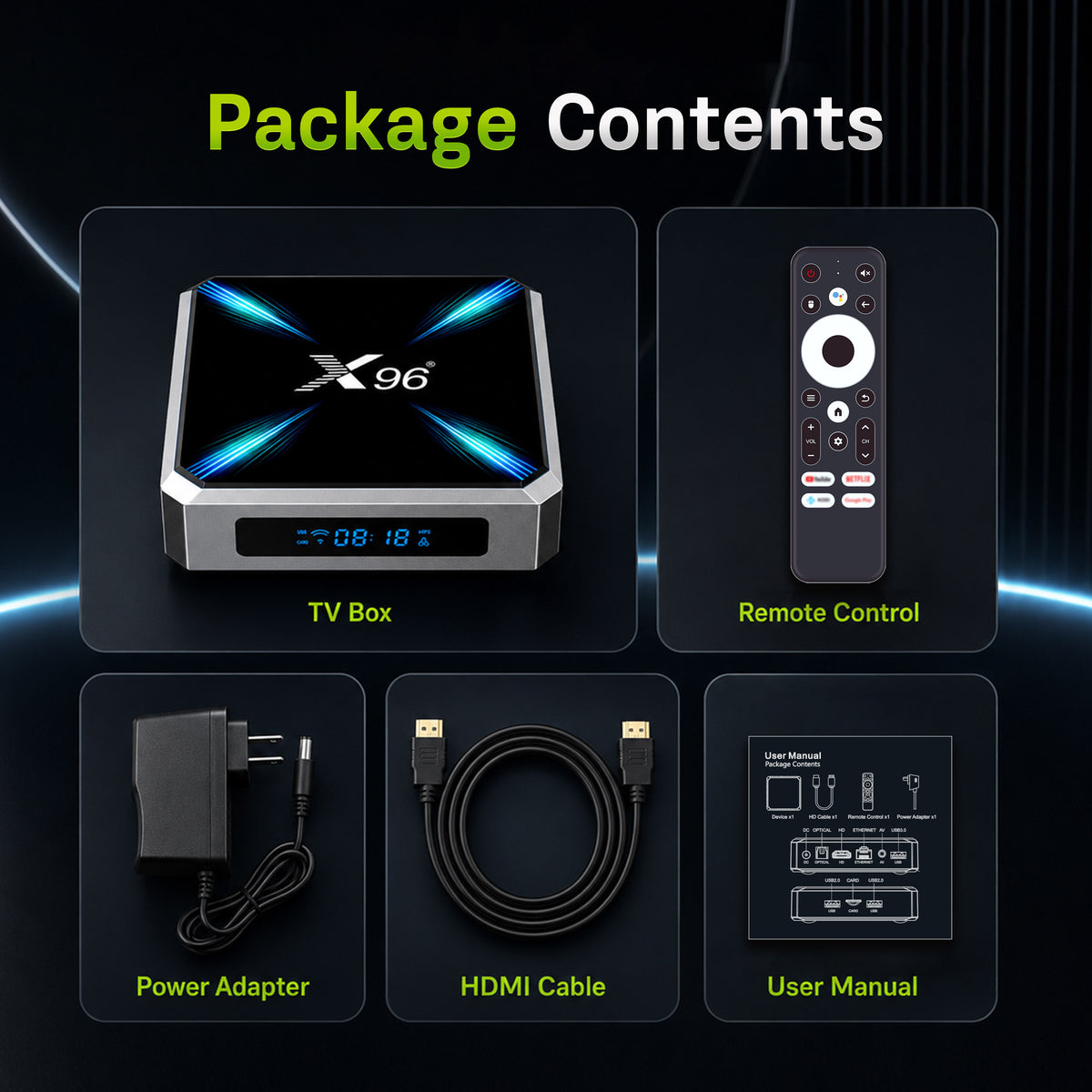 Android 14 Smart TV Box, X96 Lite, Allwinner H626, 2GB+16GB Storage, Dual‑Band 2.4G/5G WiFi 6, Streaming Media Player Set‑Top Box