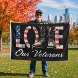 Veterans Flags Outdoors Thank You Veterans Day Flag 3x5Feet Patriotic Decorations, 4th of July Independence Day Veterans Day Memorial Day Soldier Flag for Outdoor Yard Patriotic Holiday Banner Gift