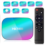 New HK1 RBOX‑X3 Smart Set‑Top‑Box, Amlogic S905X3 Quad‑Core, Android 9.0 OS, 4GB RAM Multi‑Storage Option, Bluetooth, 8K UHD Home IPTV Streaming TV Box