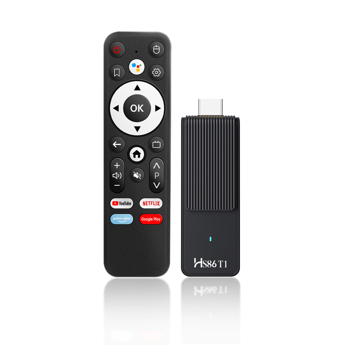 2026 New HS86 T1 4K Smart TV‑Stick, Rockchip RK3518 Quad‑Core, Android System, Dual‑Band WiFi 6, Bluetooth5.4, Voice‑Controlled Remote 4K Media Player