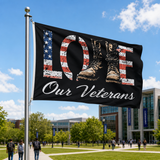 Veterans Flags Outdoors Thank You Veterans Day Flag 3x5Feet Patriotic Decorations, 4th of July Independence Day Veterans Day Memorial Day Soldier Flag for Outdoor Yard Patriotic Holiday Banner Gift