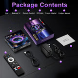 2026 Latest HS89 PRO 15 Smart Set‑Top‑Box, Rockchip RK3539 Quad‑Core, Android 14, 4GB RAM 32GB ROM, Dual‑Band WiFi 6, Bluetooth, 4K UHD With Bluetooth Remote‑Control Streaming Player
