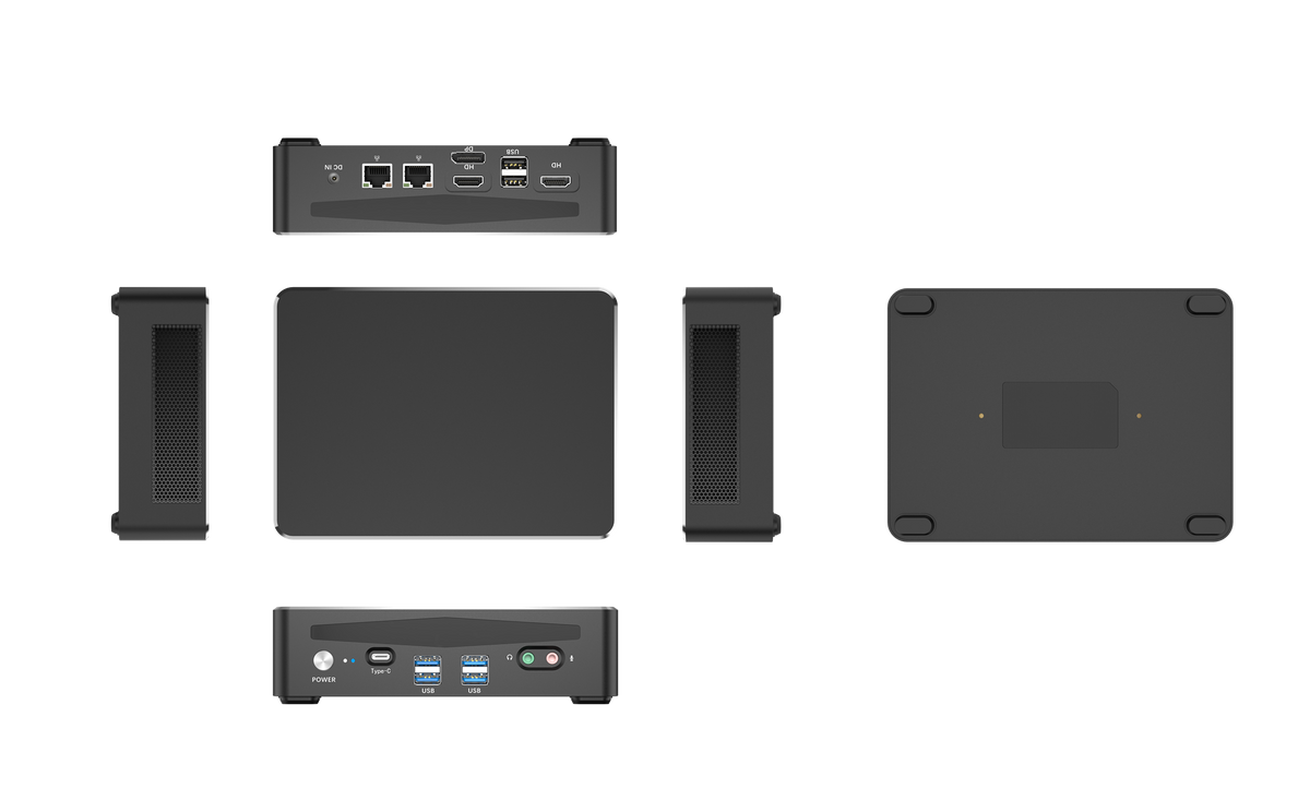 12th Gen Intel Core i5‑1240P (12‑Cores 16‑Threads), Dual 2.5G Ethernet, WiFi 6, BT5.2, Triple‑Display Output, Expandable DDR4/DDR5 RAM & M.2 PCIe4.0 + 2.5‑Inch SATA Storage, Compact SFF Desktop for Business Home Office