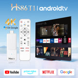 2026 New HS86 T1 4K Smart TV‑Stick, Rockchip RK3518 Quad‑Core, Android System, Dual‑Band WiFi 6, Bluetooth5.4, Voice‑Controlled Remote 4K Media Player