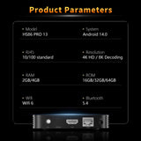 2026 New HS86‑PRO Rockchip RK3528 Android14 TV‑Box 4GB 32GB WiFi6 BT 4K HDR IPTV Streaming Media Player