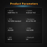 2026 New HS89 Mini 15 Smart ATV TV Stick, Rockchip RK3539 Quad‑Core, Android 14, HDMI2.1 4K UHD, 2.4G/5G Dual‑Band‑WiFi, Bluetooth 5.4 Streaming Set‑Top‑Box