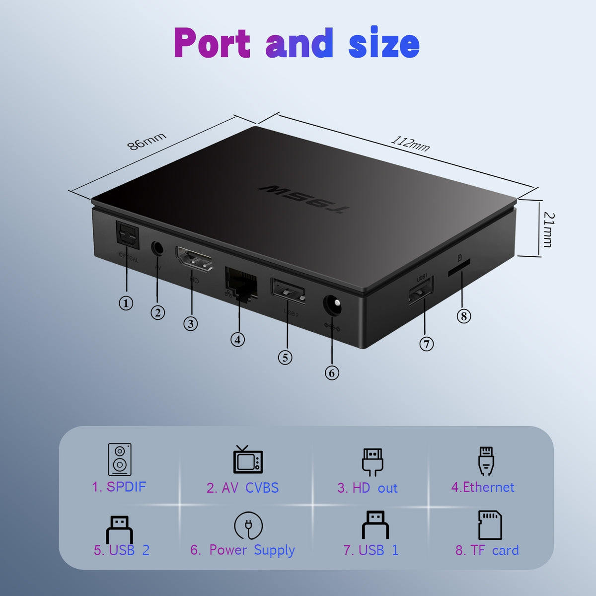 New T95W ATV OS Smart TV Box, Amlogic S905W2 64-bit Quad-Core Chip, Dual WiFi, 4K HDR Ultra HD Media Player Set Top Box