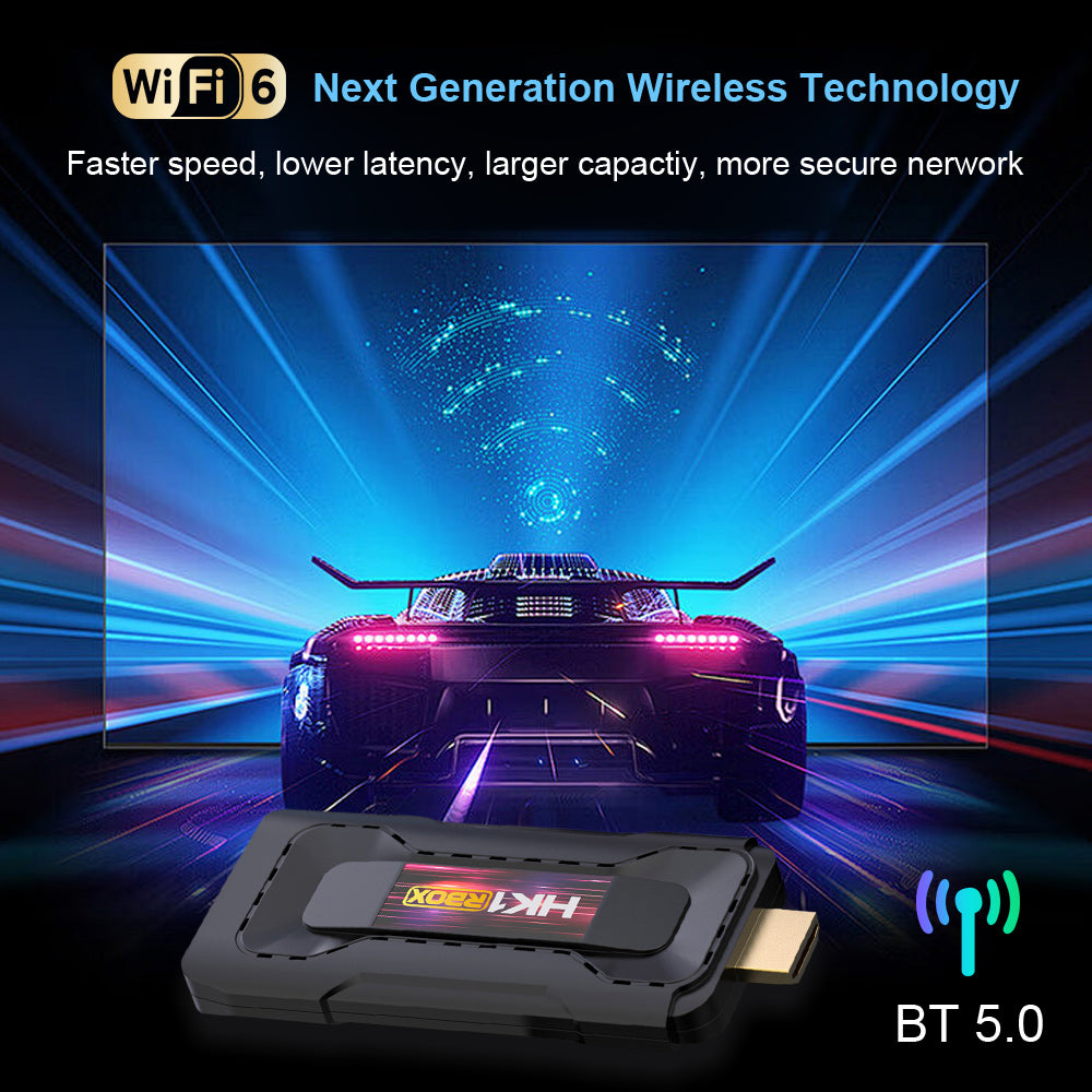 HK1 RBOX D8 RK3528 Android ATV TV Stick 2GB+16GB 8K UHD Dual‑Band WiFi Voice Remote IPTV Dongle