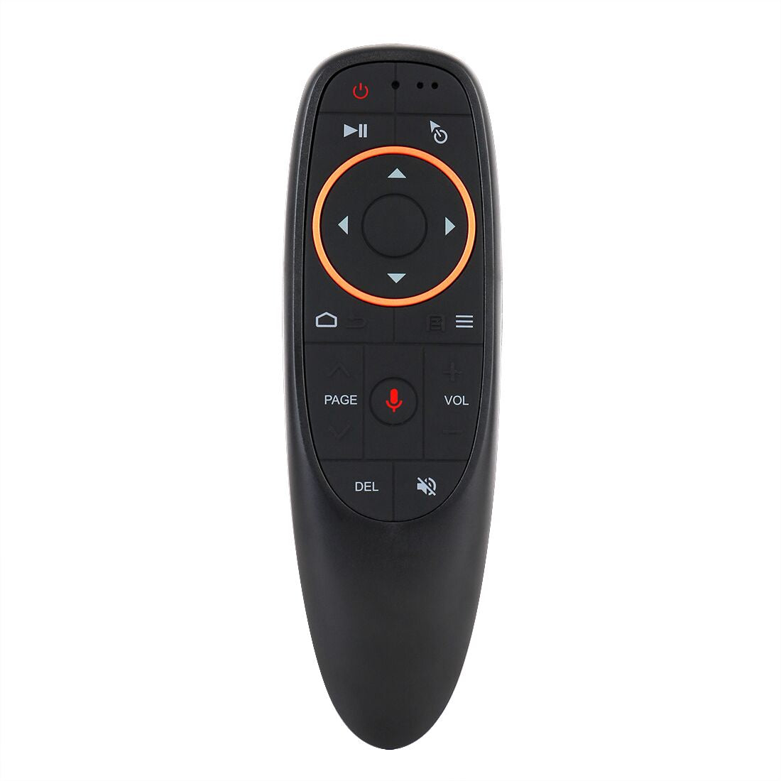 G10S 2.4G USB Wireless Air Mouse Remote, Voice Control, Six‑Axis Gyroscope, IR Fixed & Learning Code, ABS Plastic Long‑Range Air Remote for Android TV Box, PC, Projector