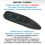 G10BT BT5.0 Air Mouse Remote Control, Six-Axis Gyroscope Sensing IR Learning Remote, Universal Wireless Controller for Smart TV, PC, Set Top Box