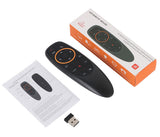 G10S 2.4G USB Wireless Air Mouse Remote, Voice Control, Six‑Axis Gyroscope, IR Fixed & Learning Code, ABS Plastic Long‑Range Air Remote for Android TV Box, PC, Projector