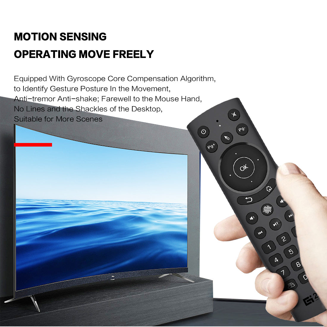 G20S PRO Air Mouse Remote Control, 2.4G & Bluetooth 5.0 Dual‑Mode, Voice Control, Backlit Keys, 4‑Way Volume Buttons for Android TV Box, Smart Projector, PC