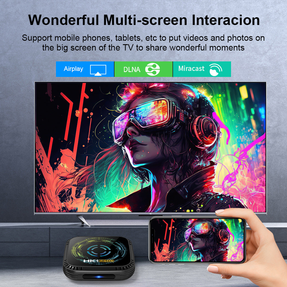 2026 New HK1 RBOX‑K8S Smart Set‑Top‑Box, Rockchip RK3528 64‑Bit Quad‑Core, Android 13.0, 4GB+32GB, Dual‑Band WiFi, Bluetooth 5.0, 4K UHD IPTV Media Player