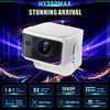Newest HY350 Max Portable Smart Projector, Native 1080P Resolution, Android 14 GTV System, 4K Video Supported, Indoor Home Theater Movie Projector