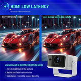 Newest HY350 Max Portable Smart Projector, Native 1080P Resolution, Android 14 GTV System, 4K Video Supported, Indoor Home Theater Movie Projector