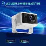 Newest HY350 Max Portable Smart Projector, Native 1080P Resolution, Android 14 GTV System, 4K Video Supported, Indoor Home Theater Movie Projector