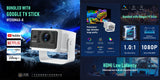 HY350 GTV Max LED Smart Projector, Native 1080P Full HD, 500 ANSI Lumens, Android 14, 2GB+16GB, Portable Home Theater Projector with Built‑in Speaker & Remote Control