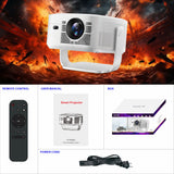 HY450max Smart Android Projector, 2GB RAM Portable Video Projector, Home Theater & Outdoor Movie Projector for Business and Indoor‑Outdoor Entertainment