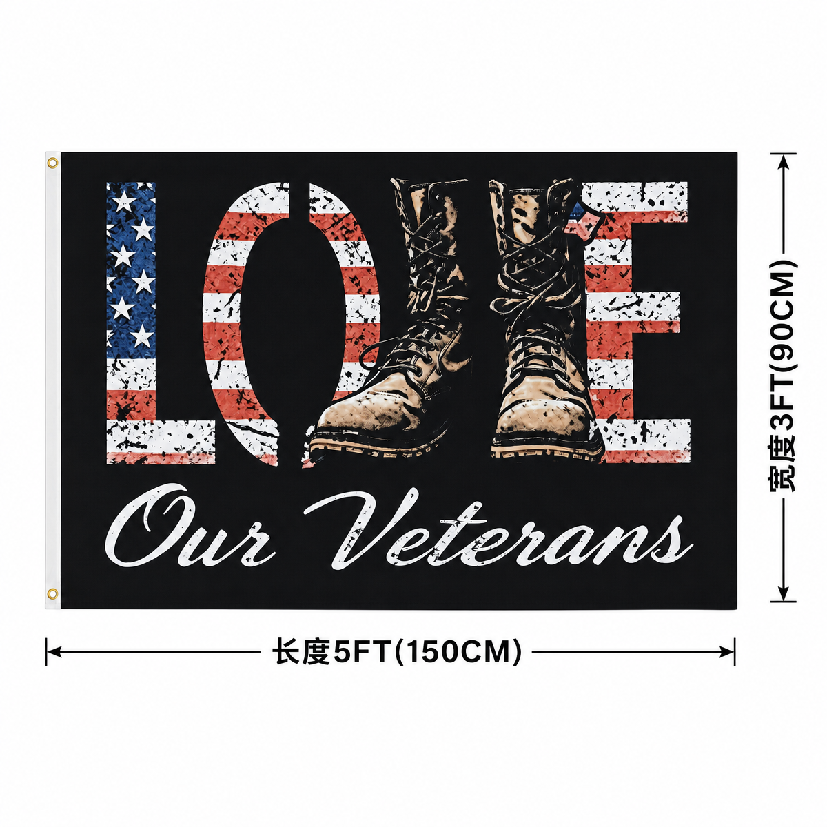 Veterans Flags Outdoors Thank You Veterans Day Flag 3x5Feet Patriotic Decorations, 4th of July Independence Day Veterans Day Memorial Day Soldier Flag for Outdoor Yard Patriotic Holiday Banner Gift
