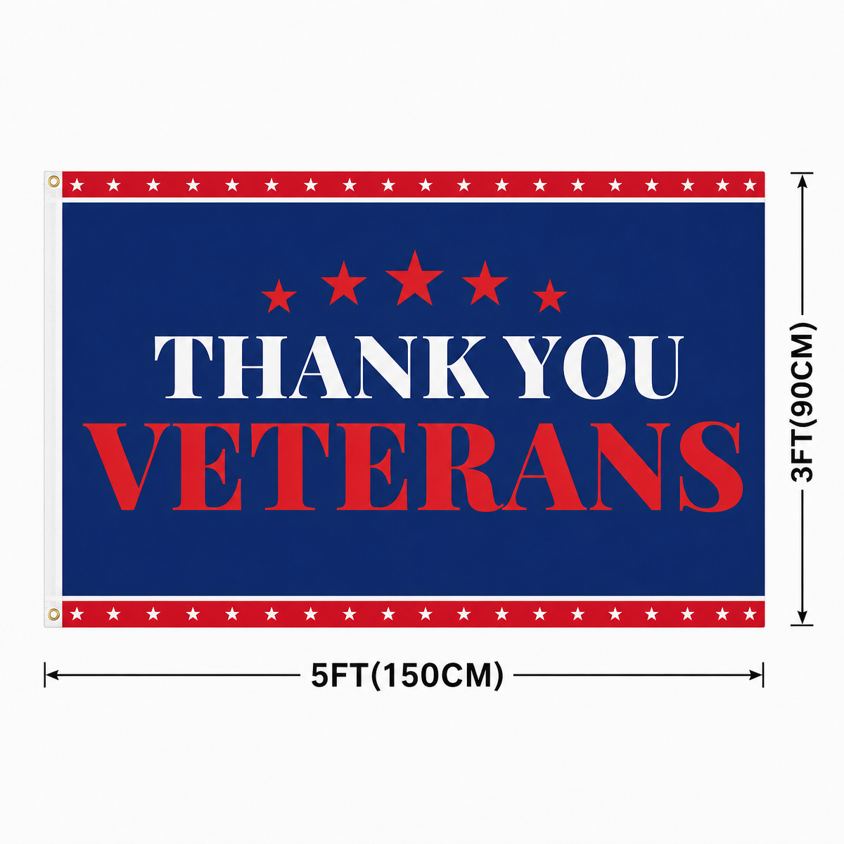 Veterans Flags Outdoors Thank You Veterans Day Flag 3x5Feet Patriotic Decorations, 4th of July Independence Day Veterans Day Memorial Day Soldier Flag for Outdoor Yard Patriotic Holiday Banner Gift