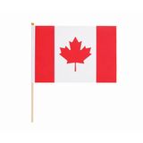 Small Canadian Hand Held Flag on Stick, 8×11 Inch Mini Canada Flag for July 1st Patriotic Yard Home Memorial Day Decor (10pcs)