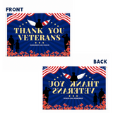 Veterans Flag 3x5 Ft Outdoor, Thank You Veterans Patriotic Flag, American Veteran Banner for Yard, Garden, Porch Decor