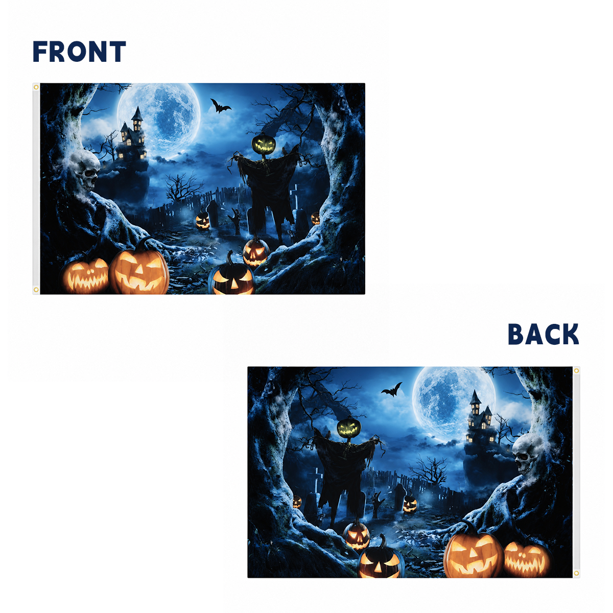 Halloween Flag Outdoor Magic Themed Halloween Yard Flag 3x5 Ft, Spooky Witch Magic Decorative Garden Banner for Outdoor Yard Lawn Porch