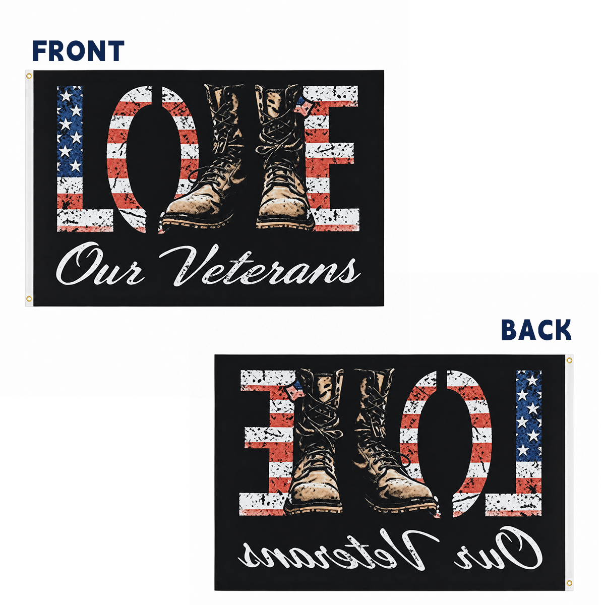 Veterans Flags Outdoors Thank You Veterans Day Flag 3x5Feet Patriotic Decorations, 4th of July Independence Day Veterans Day Memorial Day Soldier Flag for Outdoor Yard Patriotic Holiday Banner Gift