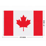 3x5 FT Double Sided Canadian Flag, Heavy‑Duty All‑Weather Polyester Canada Flag with Canvas Header and 2 Brass Grommets for Outdoor Use