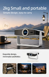 Android 14 Projector, 1080P Full HD Portable LCD Projector, Dual Band WiFi Bluetooth Home Theater Projector for Home Cinema Outdoor Movie