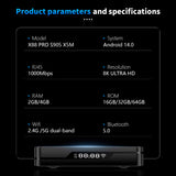 2026 Newest X88 PRO ATV TV Box, Amlogic S905X5M Quad‑Core Chip, Native Android 14 ATV‑System, Dual‑Band WiFi 6, 4K Ultra‑HD Home Streaming Set‑Top‑Box