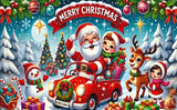 Double‑Sided Christmas Tree Flag 3x5 Ft, Red‑Green Merry Christmas Decorative Banner, Indoor Outdoor Yard Lawn Parade Holiday Party Supplies