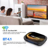 New HK1 RBOX‑X4S Smart Set‑Top‑Box, Amlogic S905X4 64‑Bit Quad‑Core, Android 11.0, 8K UHD, 4GB+64GB/128GB, Home IPTV Streaming Media Player