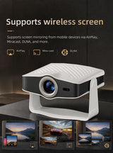 Android 14 Projector, 1080P Full HD Portable LCD Projector, Dual Band WiFi Bluetooth Home Theater Projector for Home Cinema Outdoor Movie