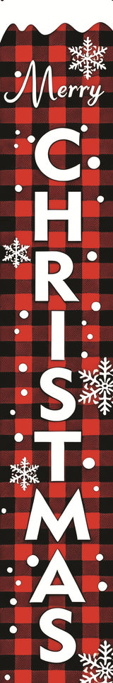 Merry Christmas Banner Christmas Door Couplet Christmas Welcome Sign for Indoor Outdoor Front Door Wall Yard Home Garden Office Xmas Holiday Party Supplies 1x5.8Ft