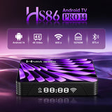 2026 New HS86 PRO14 Smart Set‑Top‑Box, Rockchip RK3518 64‑Bit Quad‑Core, Android 14.0, Dual‑Band WiFi 6, Bluetooth 5.4, 2GB+16GB 4K IPTV Media Player