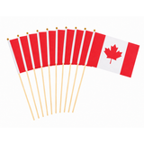 Small Canadian Hand Held Flag on Stick, 8×11 Inch Mini Canada Flag for July 1st Patriotic Yard Home Memorial Day Decor (10pcs)