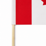 Small Canadian Hand Held Flag on Stick, 8×11 Inch Mini Canada Flag for July 1st Patriotic Yard Home Memorial Day Decor (10pcs)