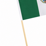 8x11 Inch Mini Mexican Handheld Flag on Stick, Small MX Hand‑Held Patriotic Flag for September 16th, Home Yard and Outdoor Decor(10pcs)