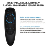 G10BT BT5.0 Air Mouse Remote Control, Six-Axis Gyroscope Sensing IR Learning Remote, Universal Wireless Controller for Smart TV, PC, Set Top Box