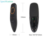 G10S 2.4G USB Wireless Air Mouse Remote, Voice Control, Six‑Axis Gyroscope, IR Fixed & Learning Code, ABS Plastic Long‑Range Air Remote for Android TV Box, PC, Projector