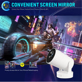 HY300 Ultra Pro Mini Projector, 4K Resolution, 170 Lumens, WiFi 6 Wireless Screen Casting, Portable Home Theater Projector