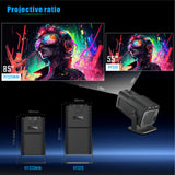 New HY320 Mini Portable Projector, 720P HD Smart Android 13 Projector, Built‑in WiFi & Bluetooth, Home Cinema Movie Projector for Indoor Entertainment