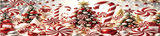 Merry Christmas Tree Large House Flag 1.5x6.5 FT, Double‑Sided Rustic Oil‑Painting Style Flag, Weather Fade Resistant Outdoor Yard Decor