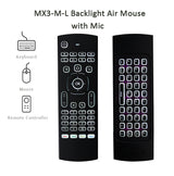 MX3 Mini Keyboard Backlight Fly Remote Mouse,Android TV Remote Control,IR Learning Mini Wireless Keyboard for Android TV Box.HTPC.IPTV,Networked Set-top Box,Mini PC (Battery not Included)