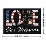 Veterans Flags Outdoors Thank You Veterans Day Flag 3x5Feet Patriotic Decorations, 4th of July Independence Day Veterans Day Memorial Day Soldier Flag for Outdoor Yard Patriotic Holiday Banner Gift